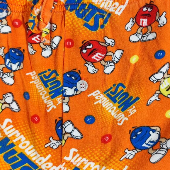 M&M's Surrounded by Nuts pyjama pants men's size XL orange with graphic design - Picture 8 of 13